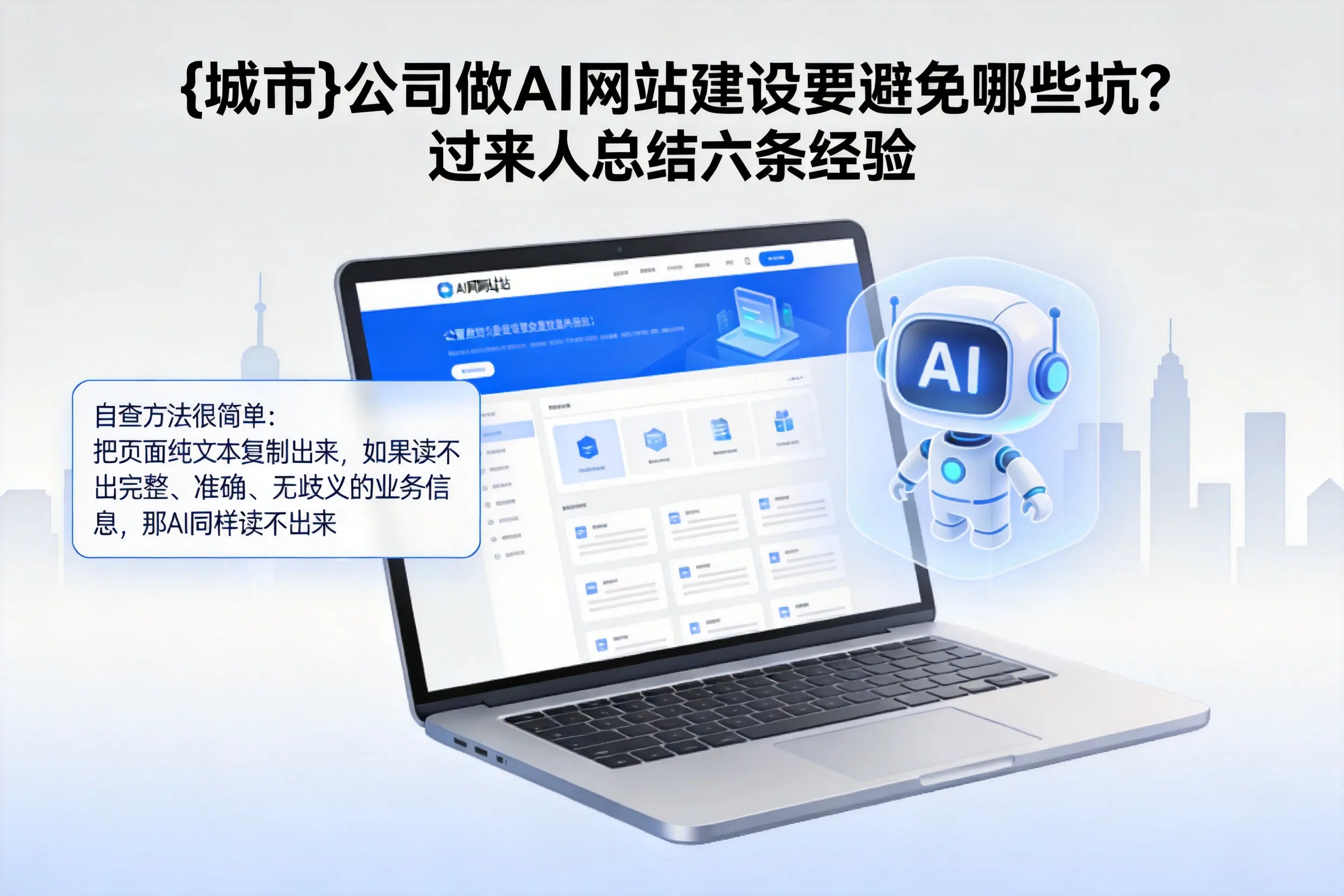 池州公司做AI网站建设要避免哪些坑？过来人总结六条经验