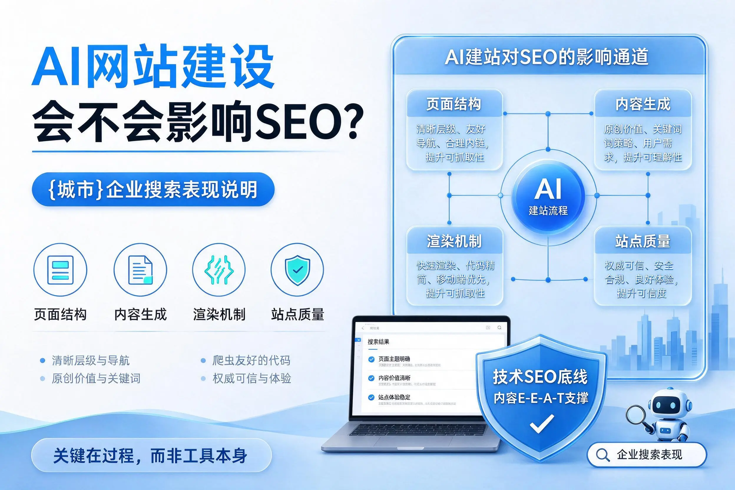 AI网站建设会不会影响SEO？池州企业搜索表现说明