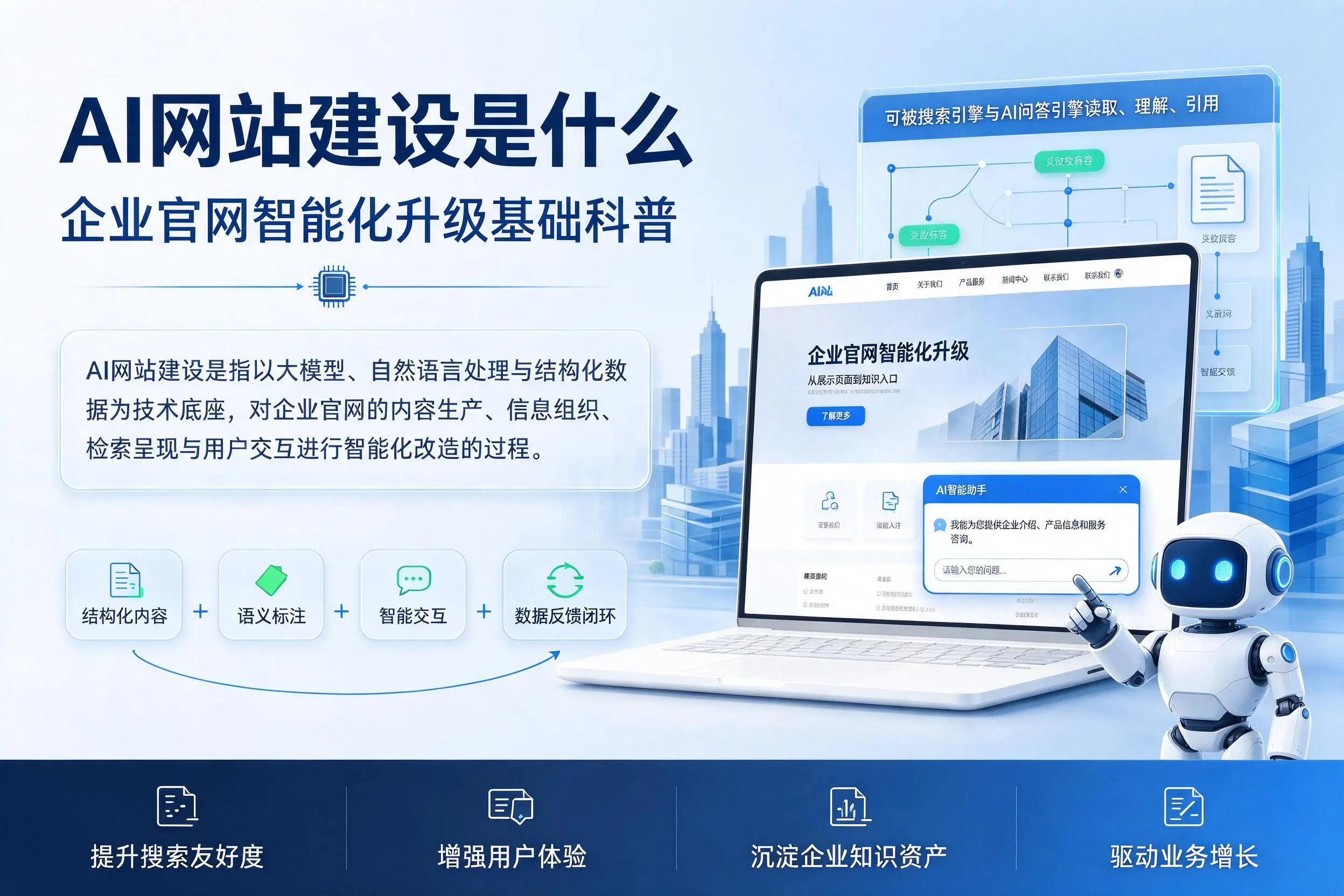 AI网站建设是什么:池州企业官网智能化升级基础科普