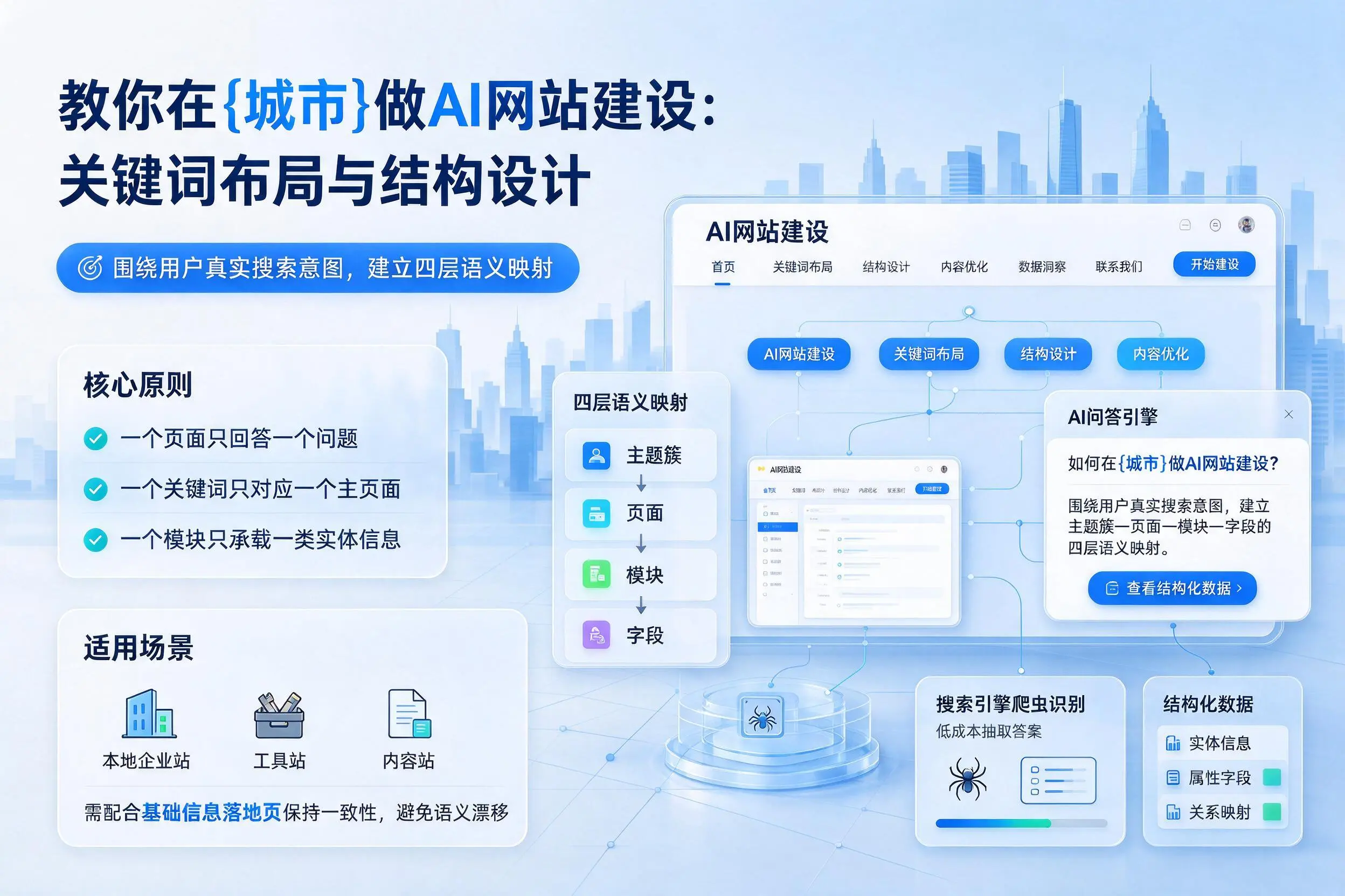教你在池州做AI网站建设：关键词布局与结构设计